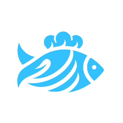 Abstract Fish Logo #33C2FF