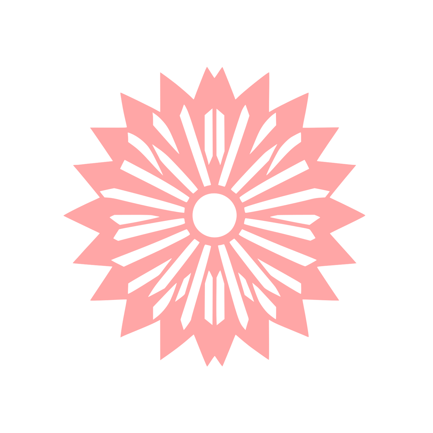 Starburst Logo Design #ffa6a6