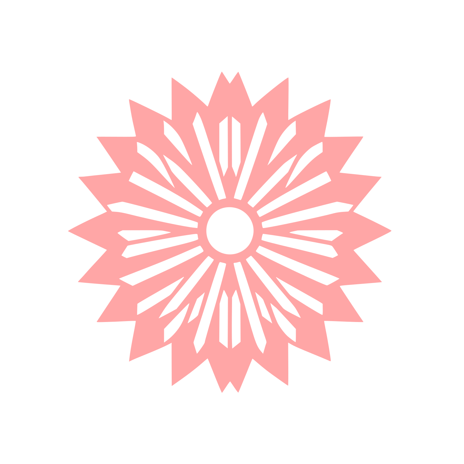 Starburst Logo Design #ffa6a6