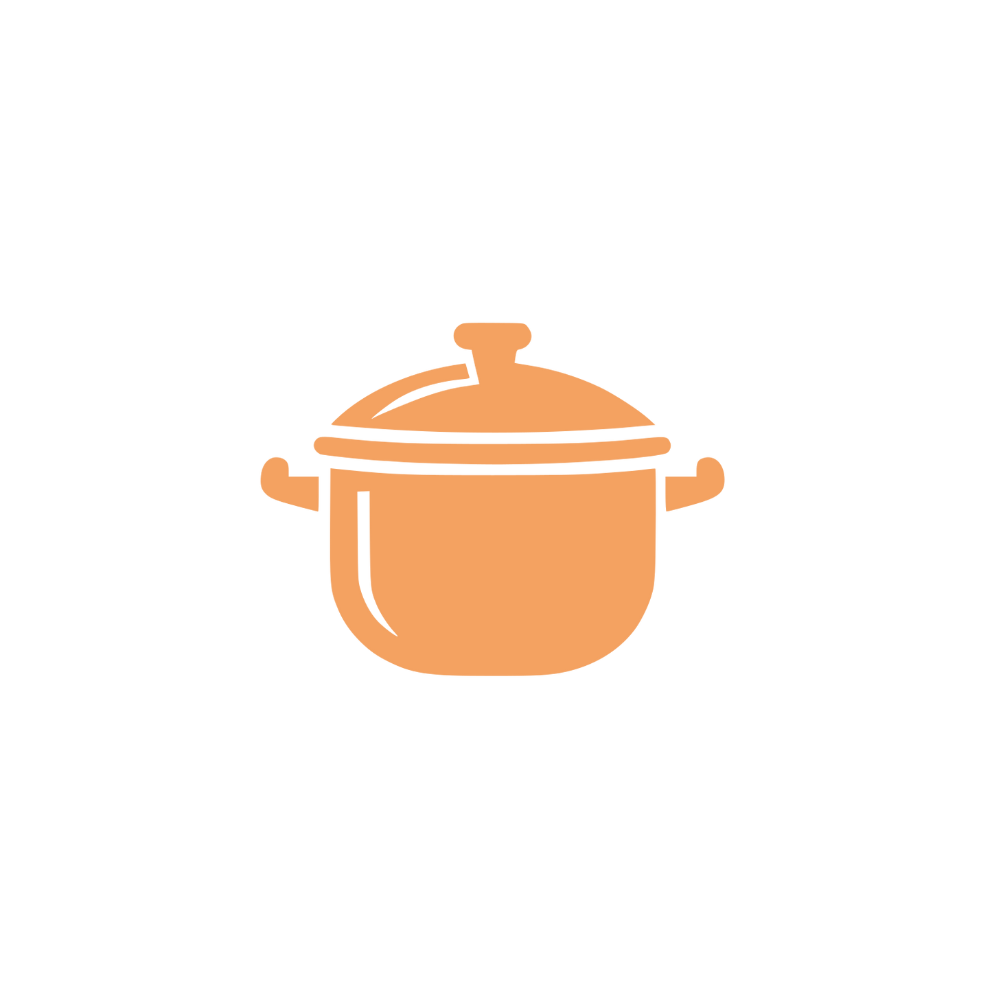 Cooking Pot Logo #F4A261