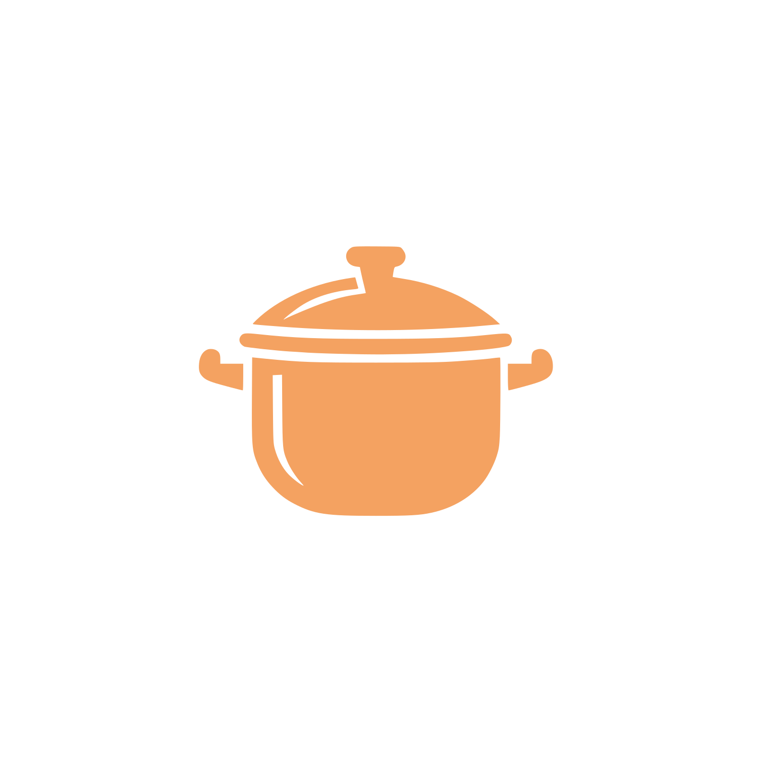 Cooking Pot Logo #F4A261