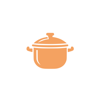 Cooking Pot Logo #F4A261
