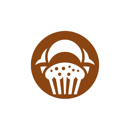 Muffin Circle Emblem Logo #8B4513