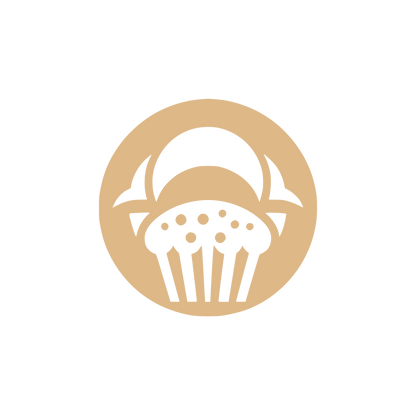 Muffin Circle Emblem Logo #DEB887
