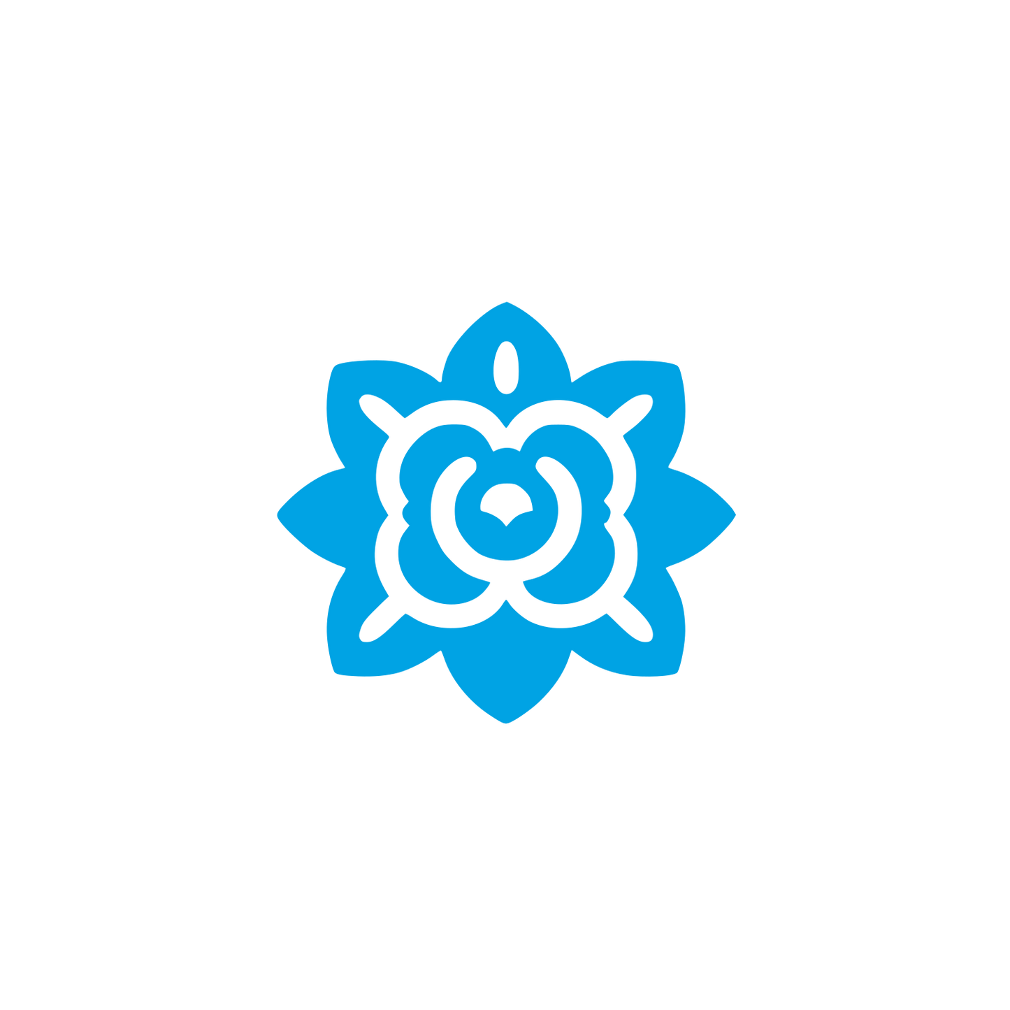 Rose Floral Logo #00a3e4