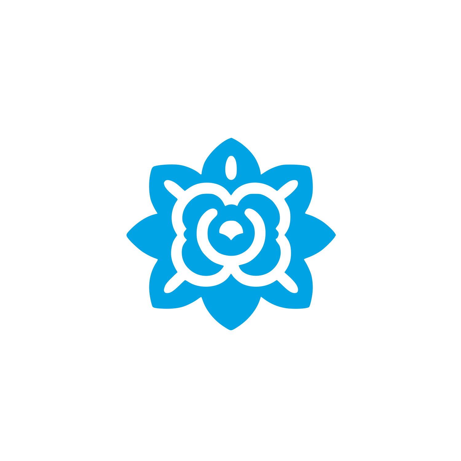 Rose Floral Logo #00a3e4
