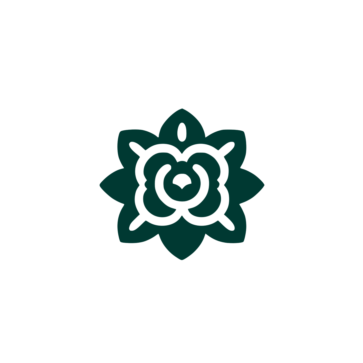 Rose Floral Logo #003932