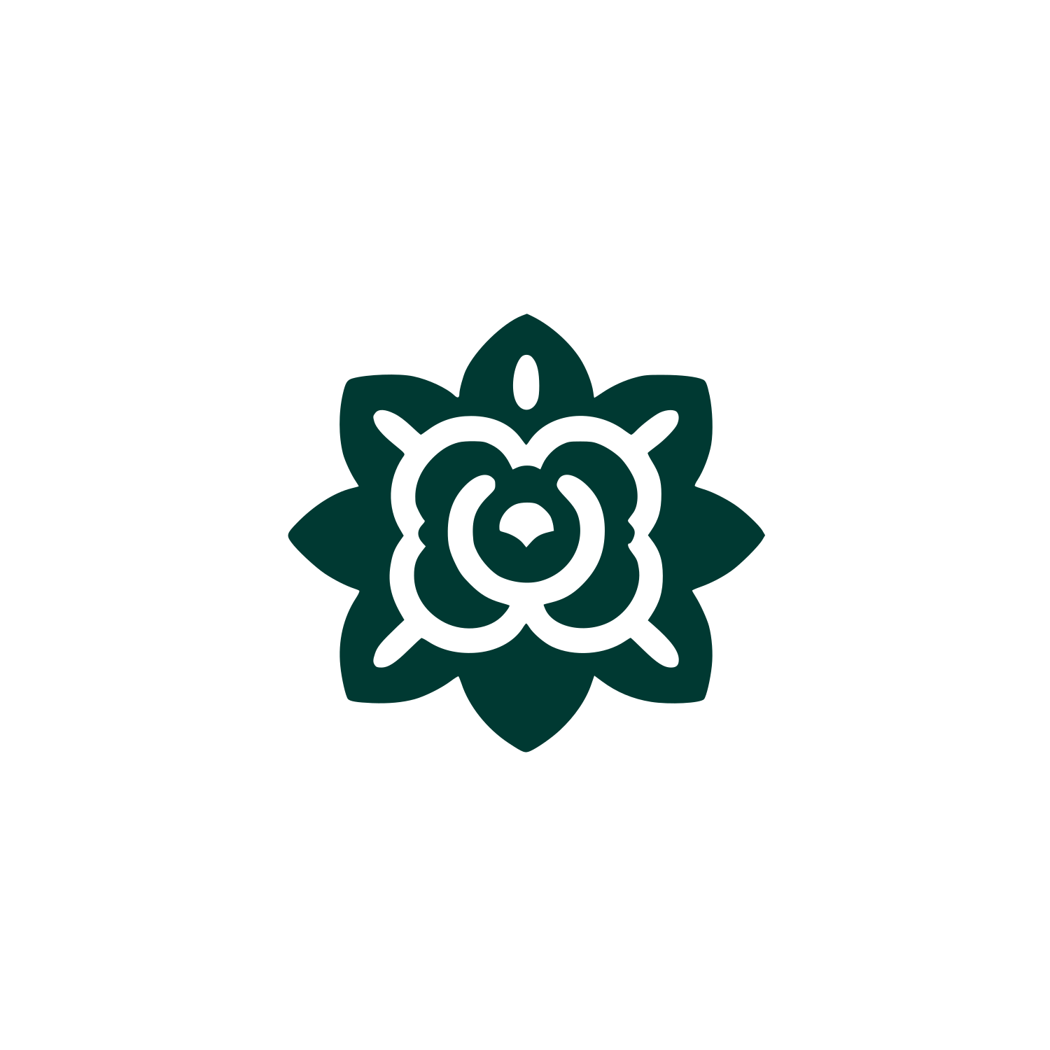 Rose Floral Logo #003932