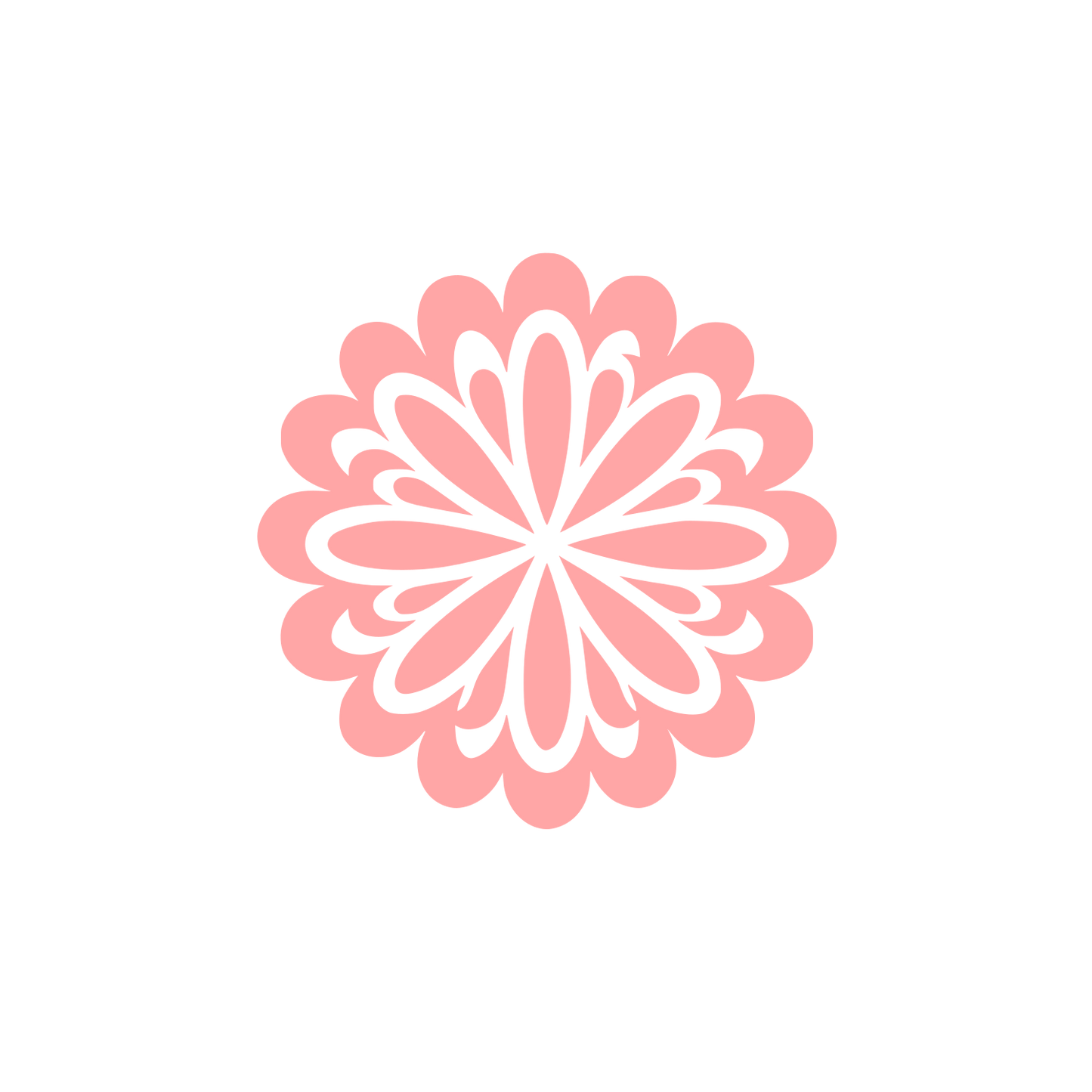 Chrysanthemum Flower Logo #ffa6a6