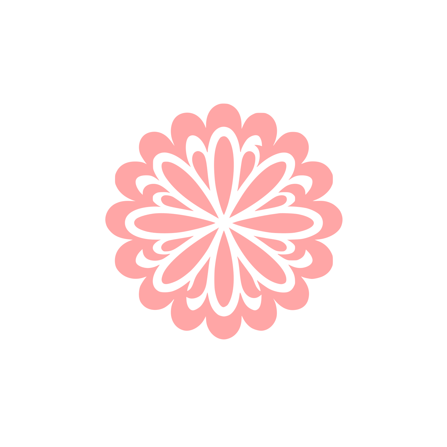 Chrysanthemum Flower Logo #ffa6a6