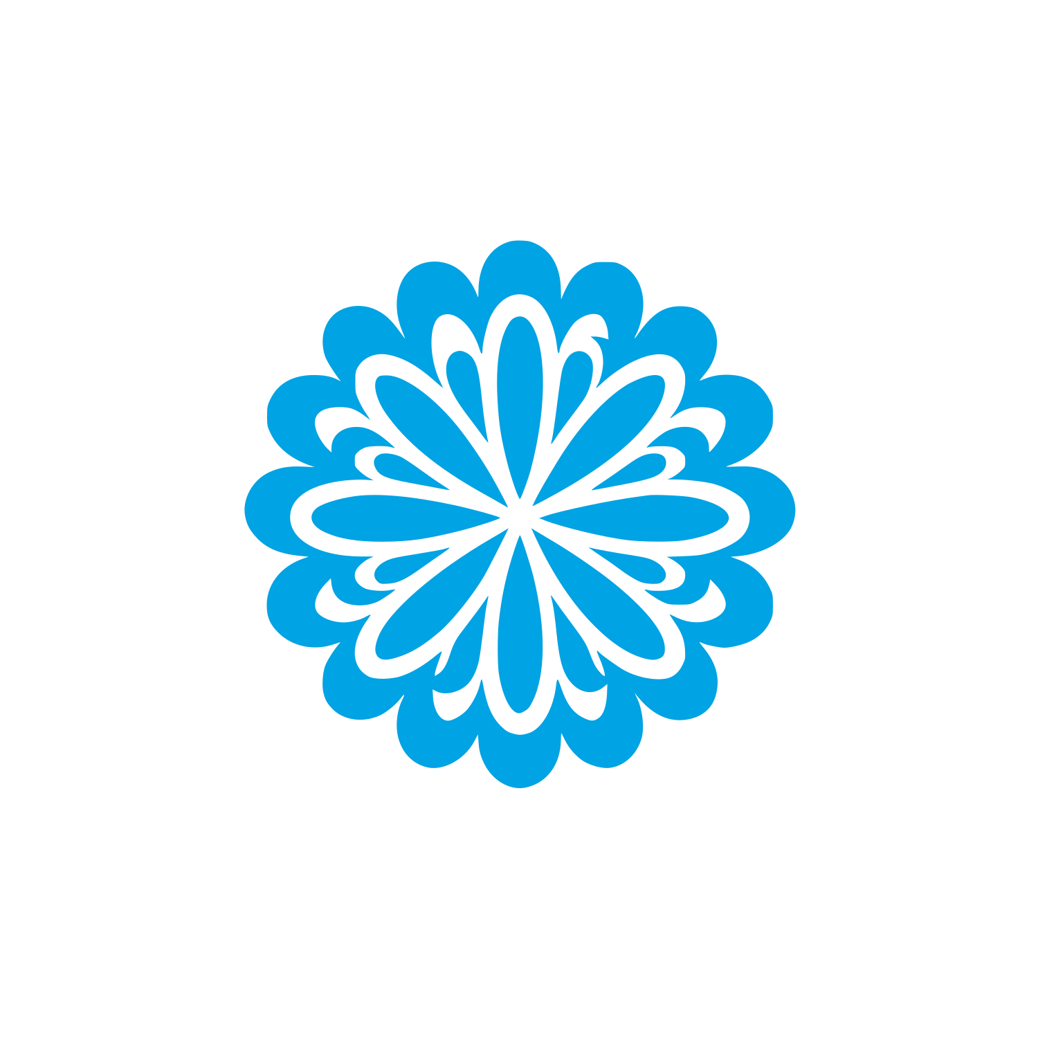 Chrysanthemum Flower Logo #00a3e4