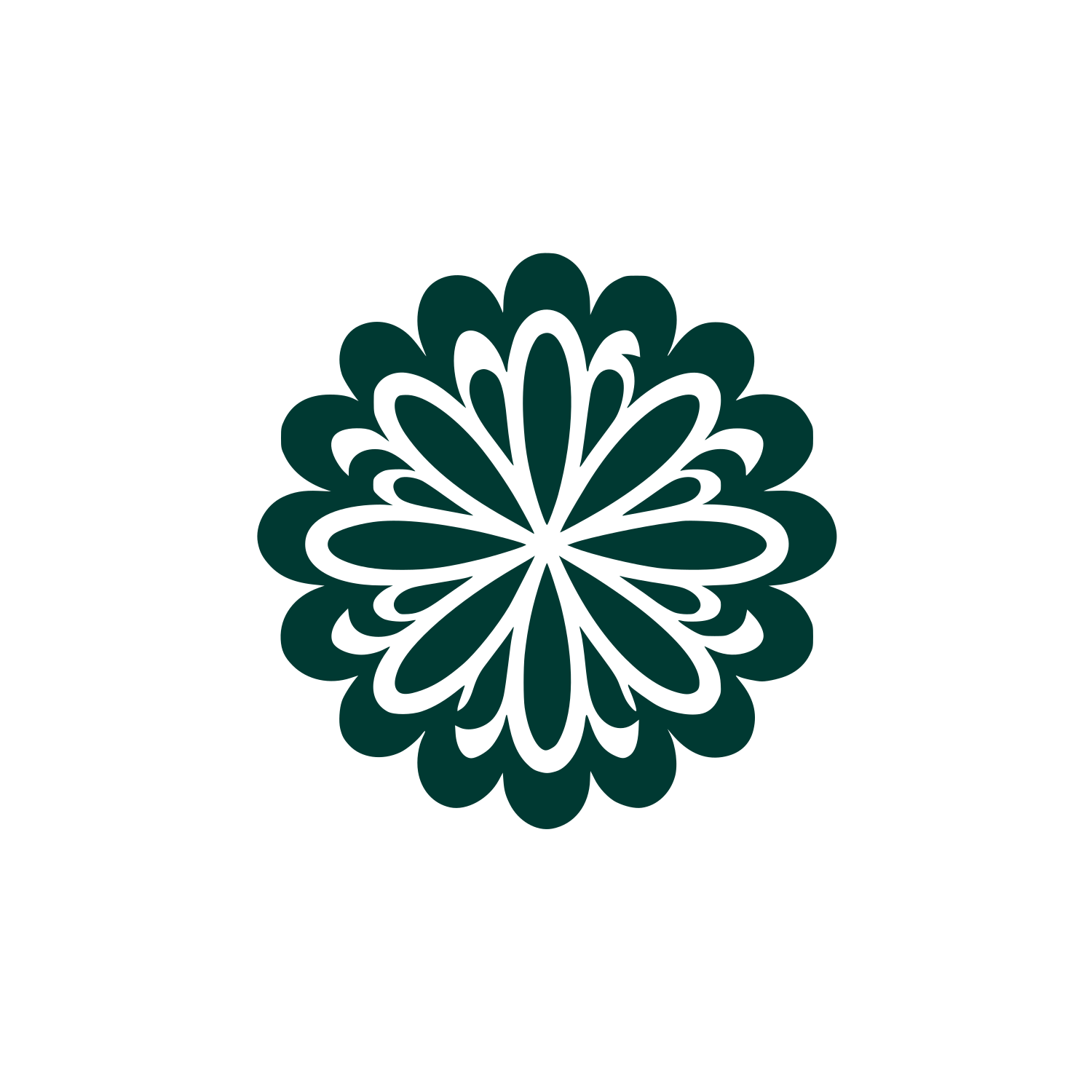 Chrysanthemum Flower Logo #003932