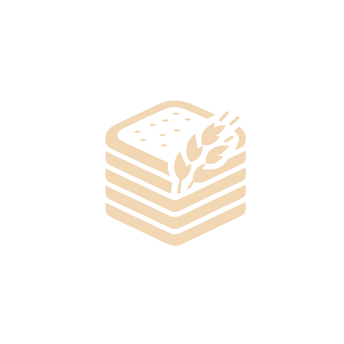 Sliced Bread Wheat Logo #F2D7B4