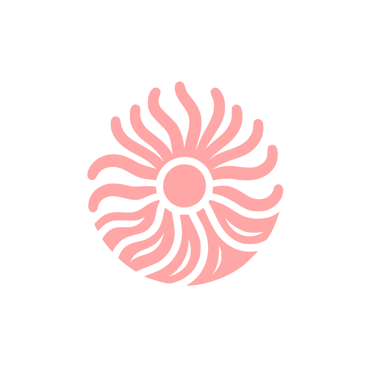 Bold Sun Logo #ffa6a6