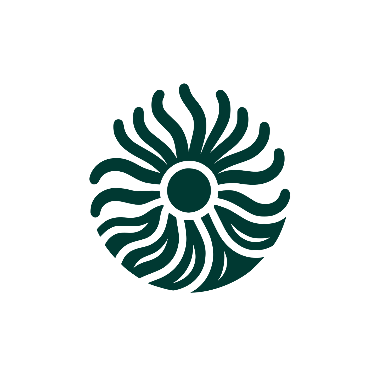 Bold Sun Logo #003932