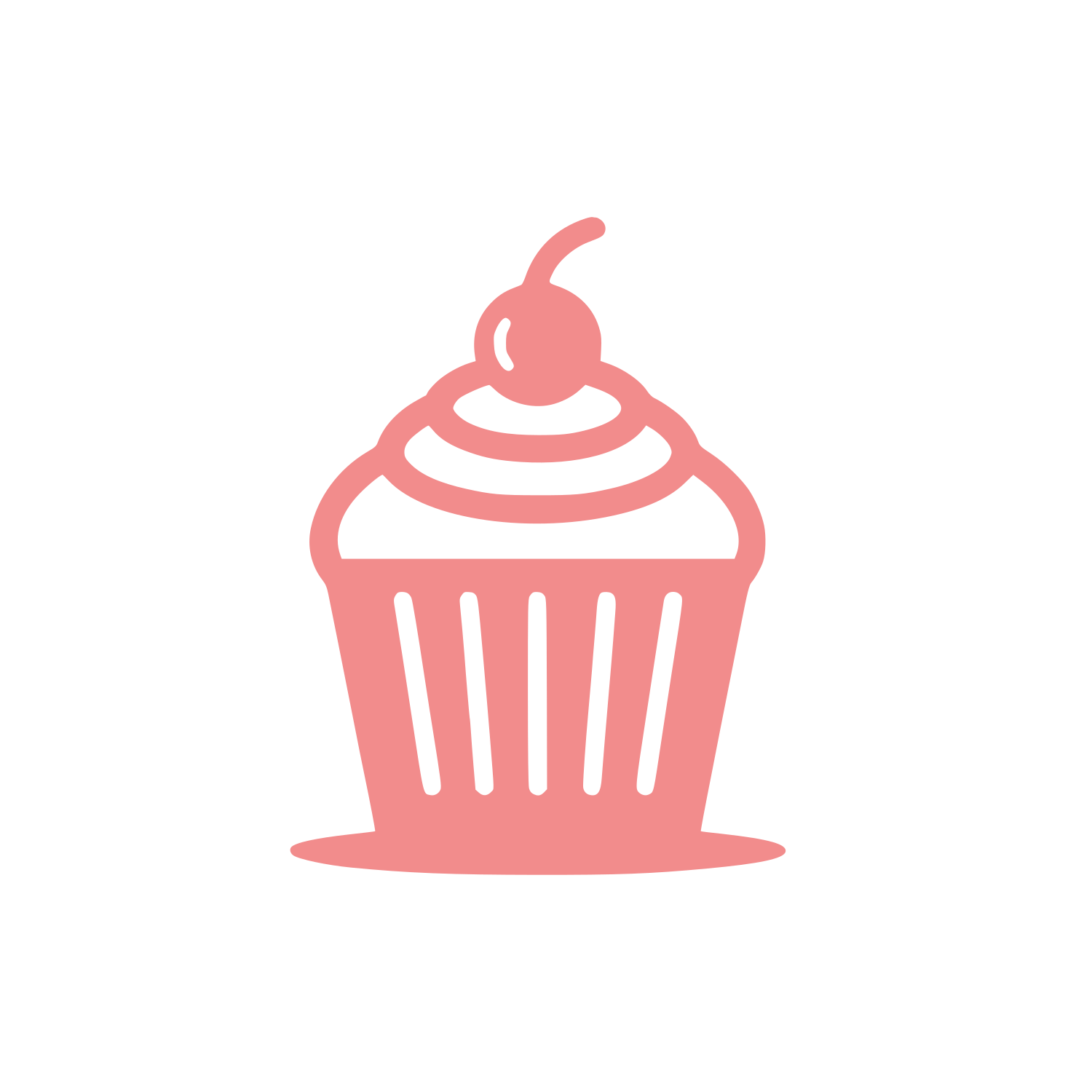 Cupcake Cherry Logo #F28C8C