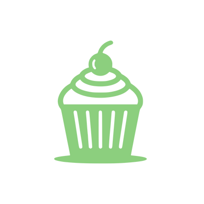 Cupcake Cherry Logo #8CCF7E