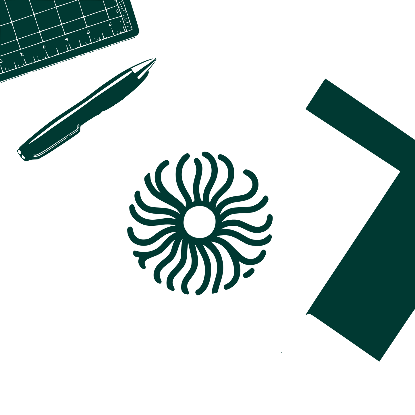 Bold Sun Logo #003932