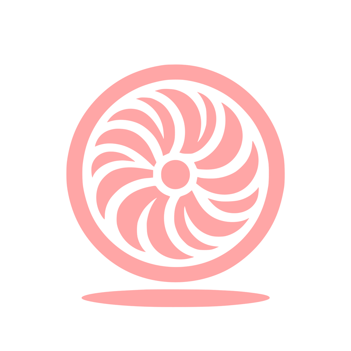 Spinning Wheel Logo #ffa6a6