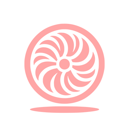 Spinning Wheel Logo #ffa6a6
