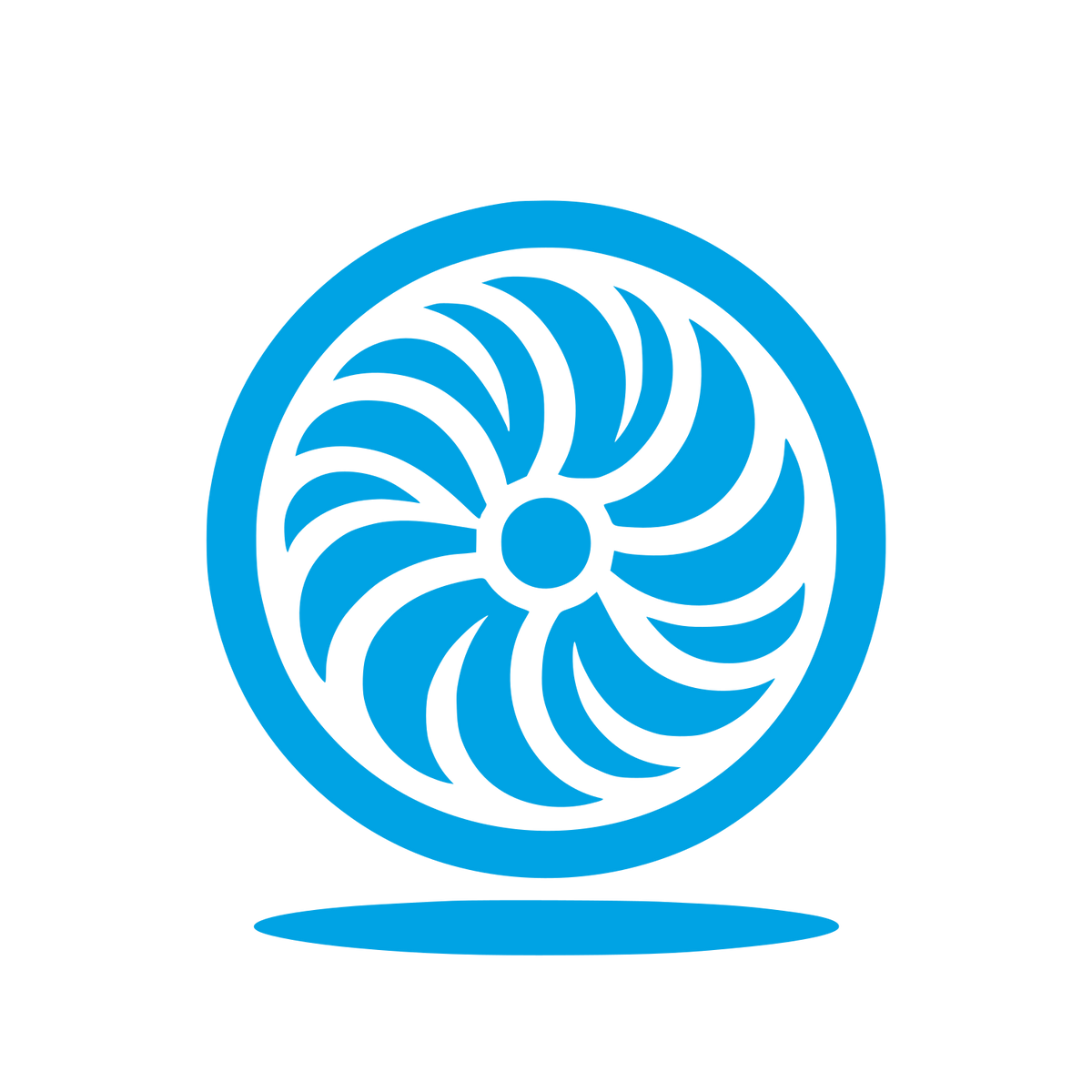 Spinning Wheel Logo #00a3e4