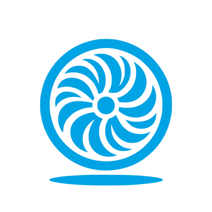 Spinning Wheel Logo #00a3e4