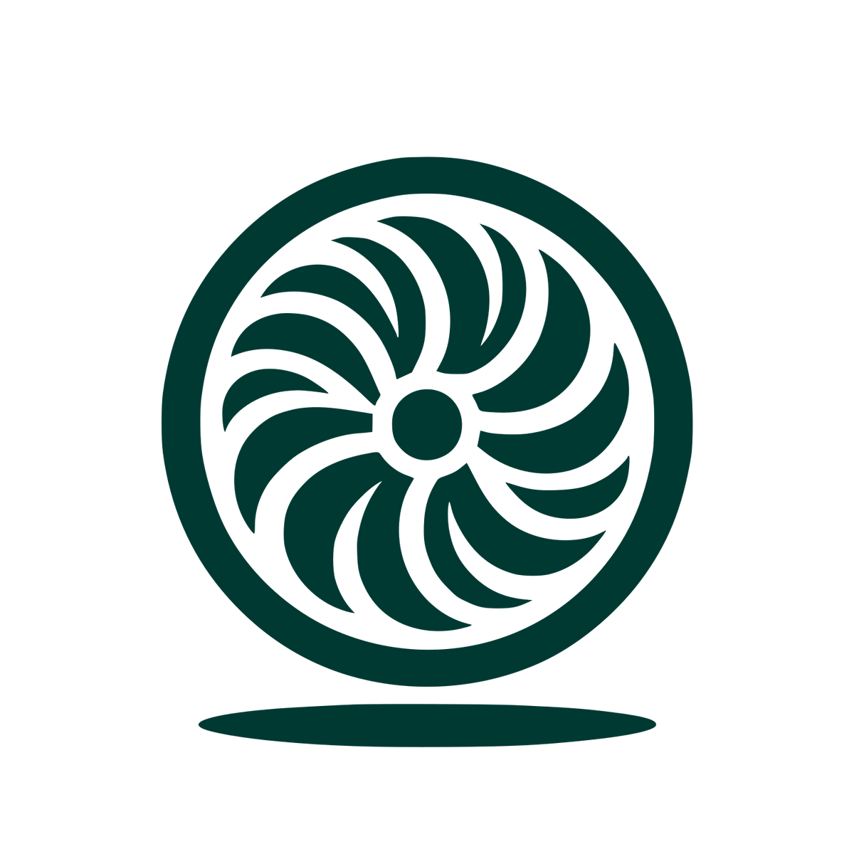 Spinning Wheel Logo #003932