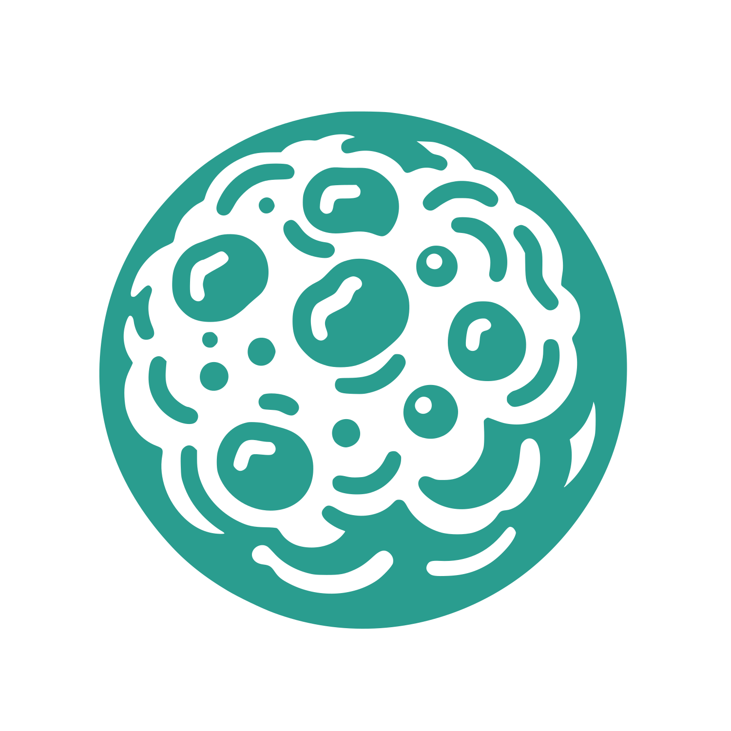 Cell Pattern Circle Logo #2A9D8F