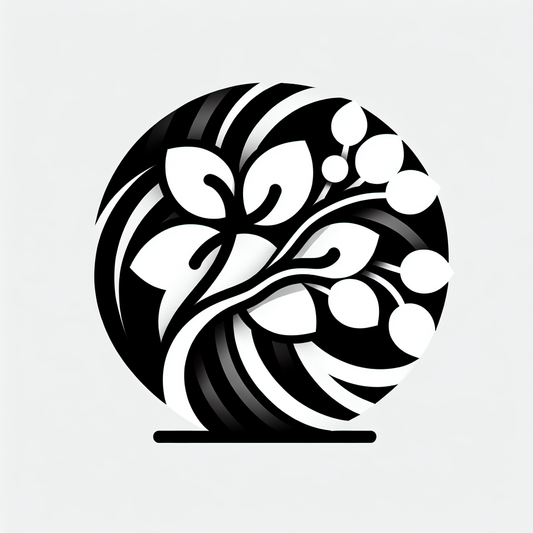 Floral Black and White Logo
