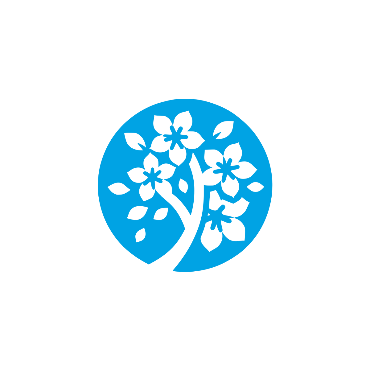 Floral Tree Logo #00a3e4