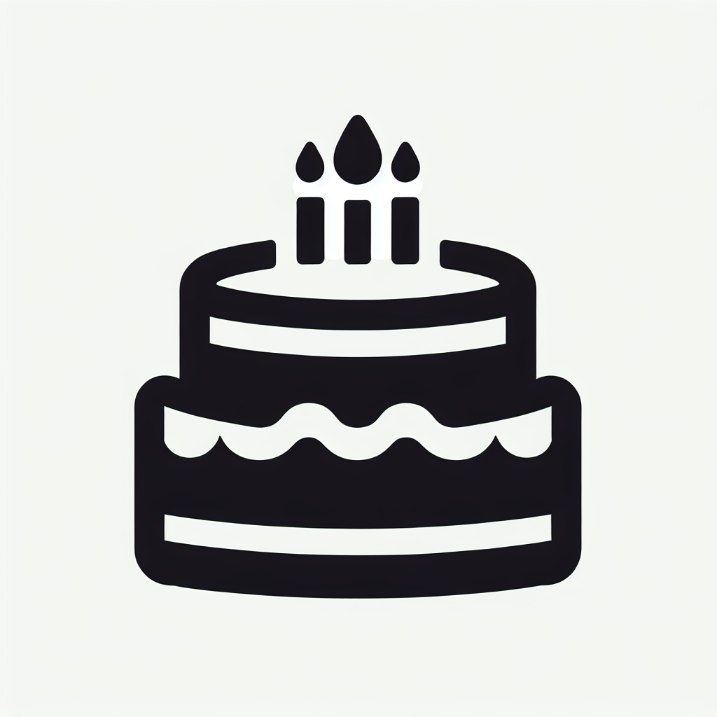 Two Tier Birthday Cake Logo