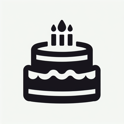 Two Tier Birthday Cake Logo