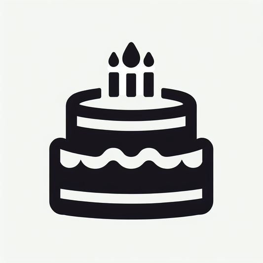 Two Tier Birthday Cake Logo