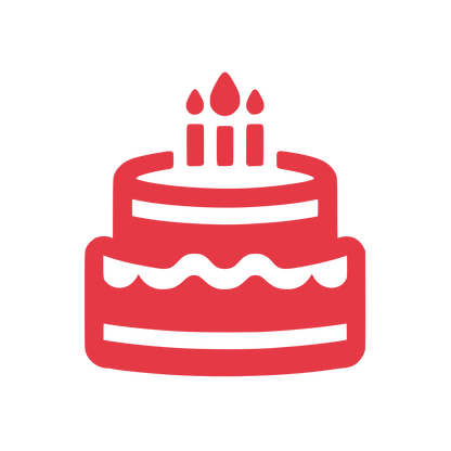 Two Tier Birthday Cake Logo #E63946