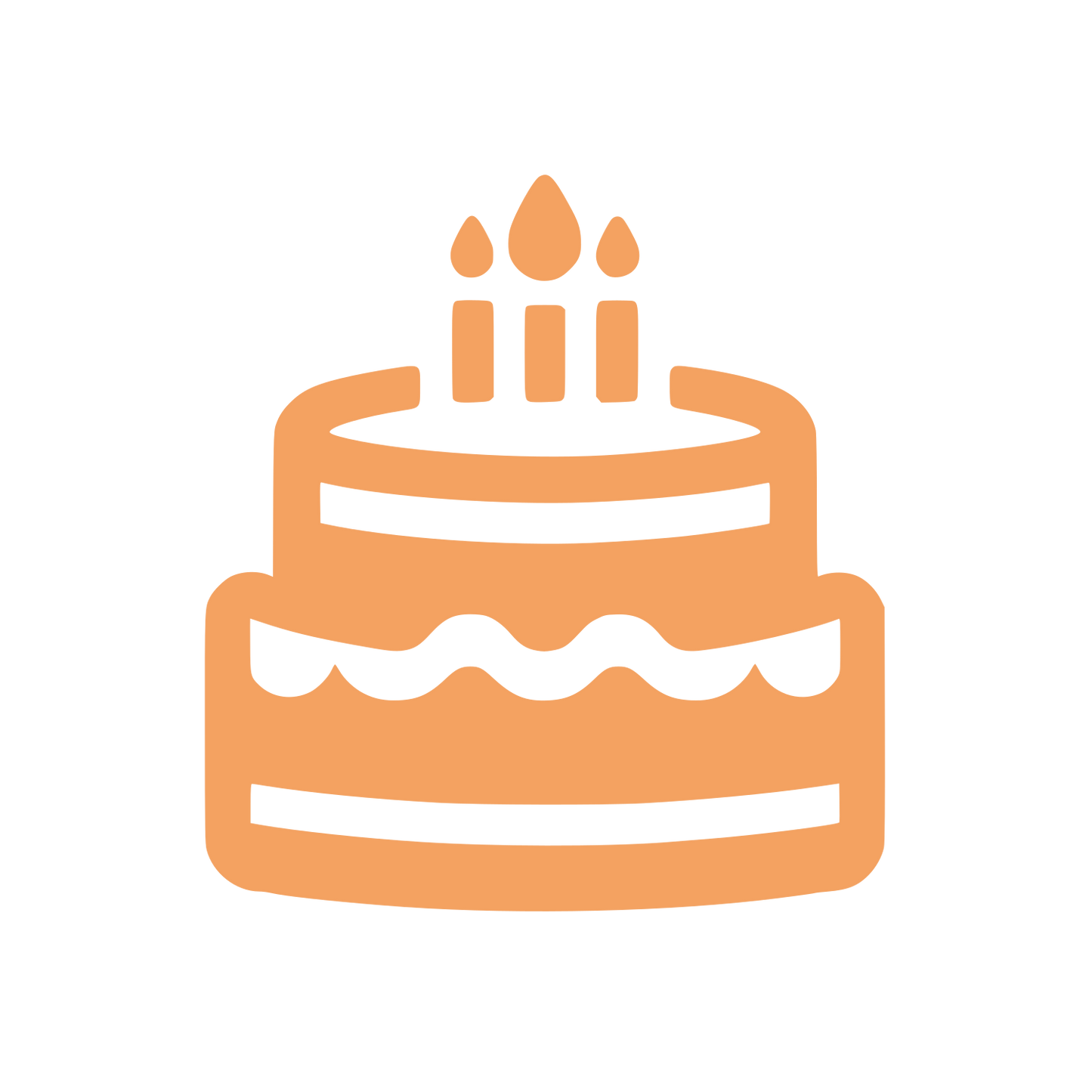 Two Tier Birthday Cake Logo #F4A261