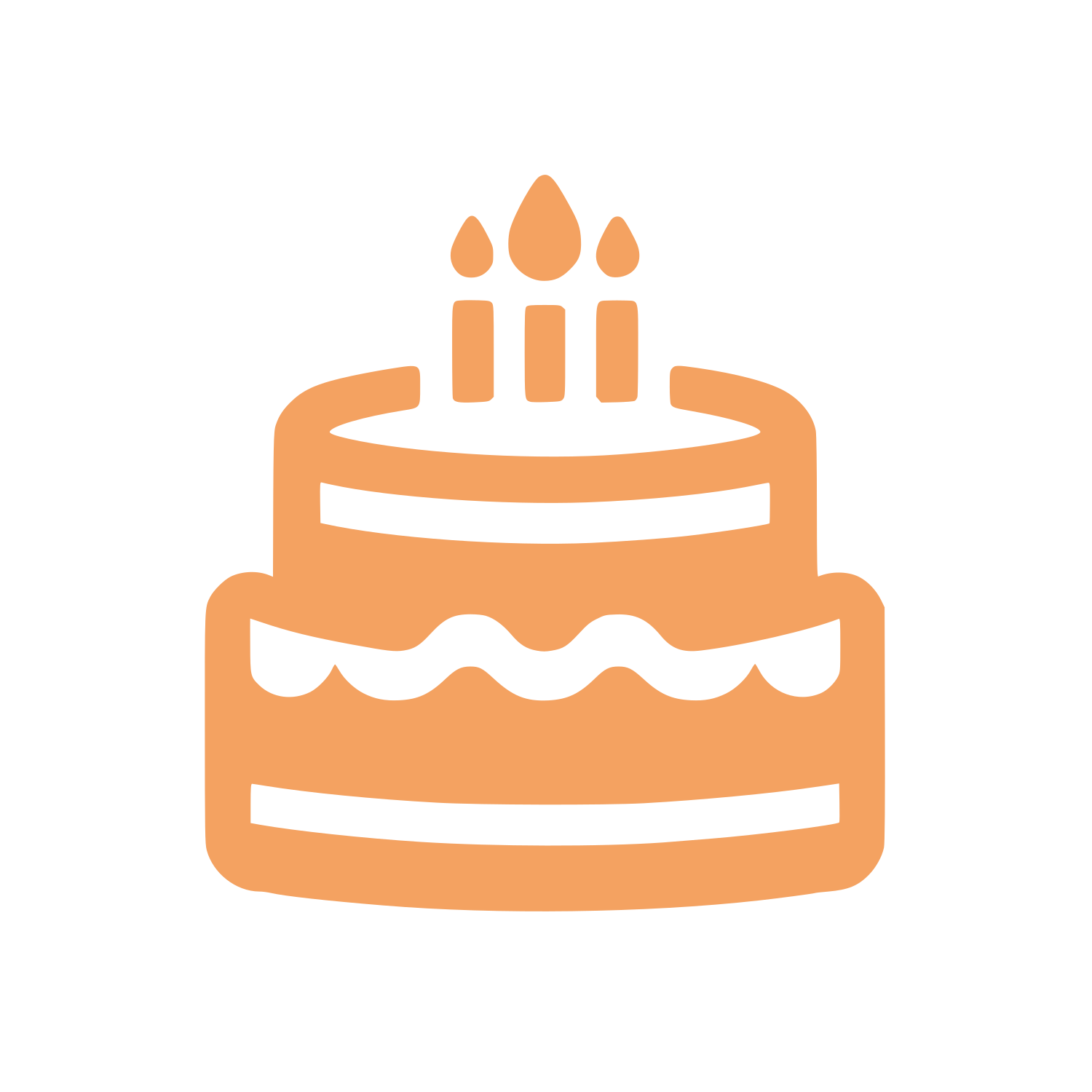Two Tier Birthday Cake Logo #F4A261
