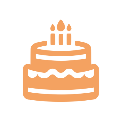 Two Tier Birthday Cake Logo #F4A261