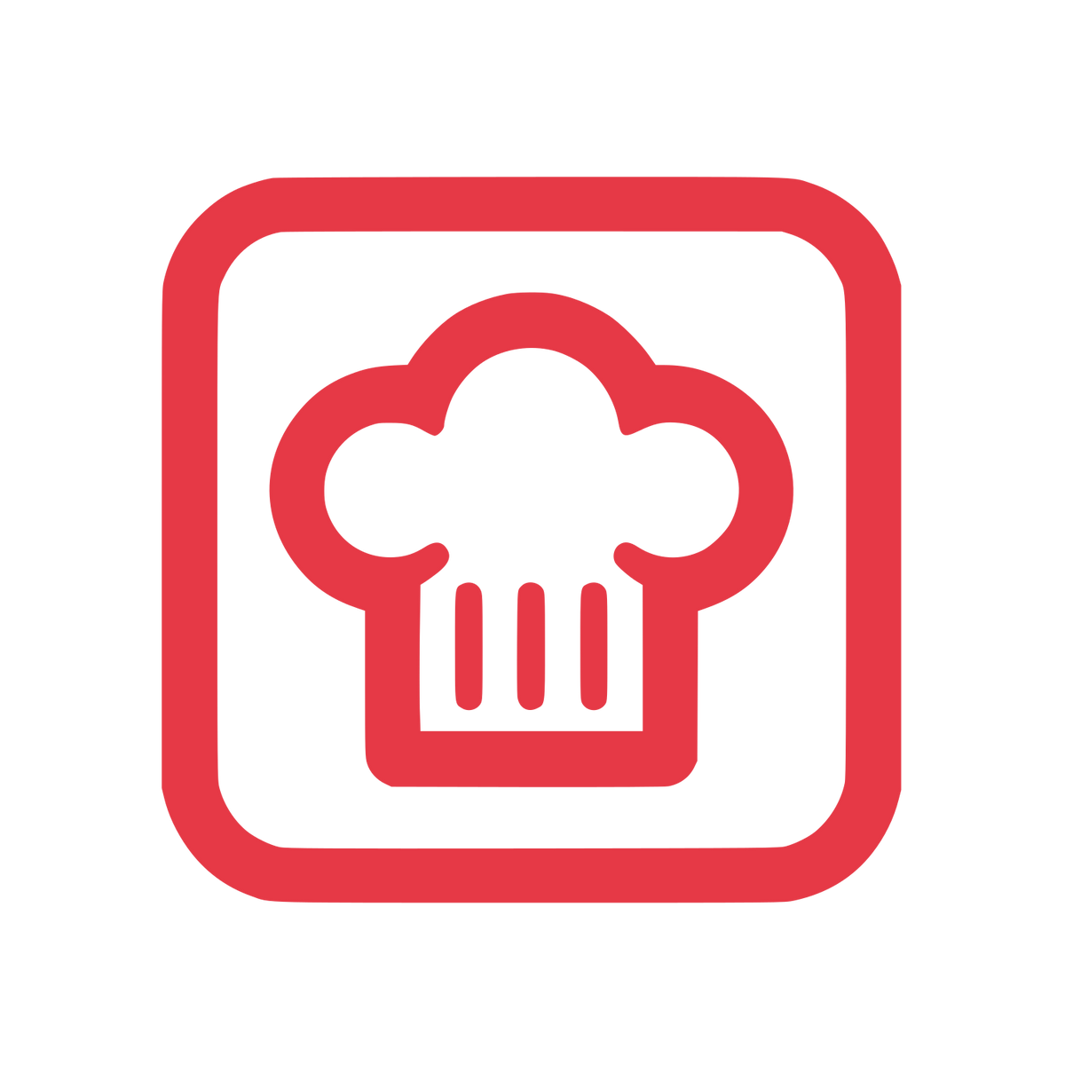 Chef Hat Logo #E63946