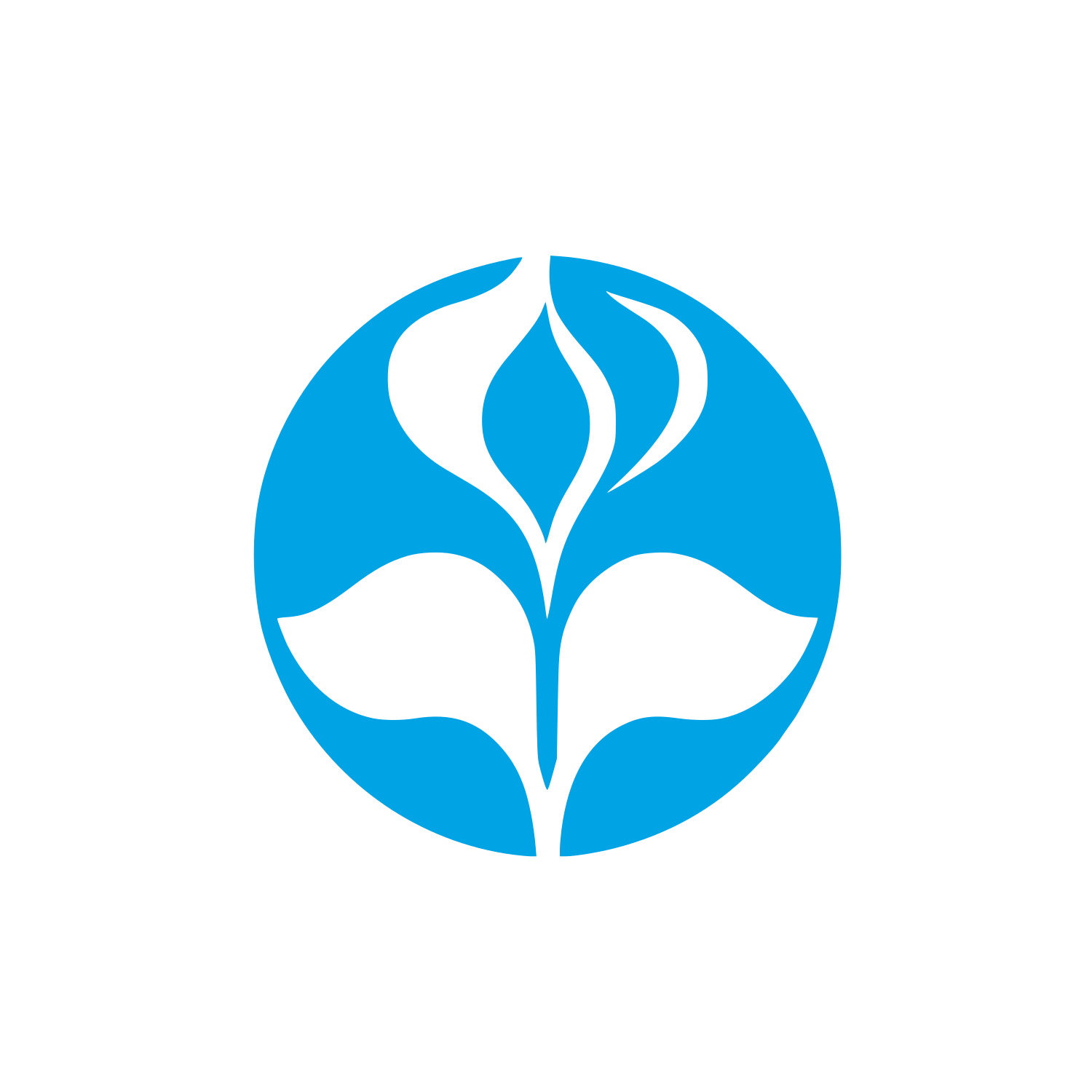 Cyclamen Flower Logo #00a3e4