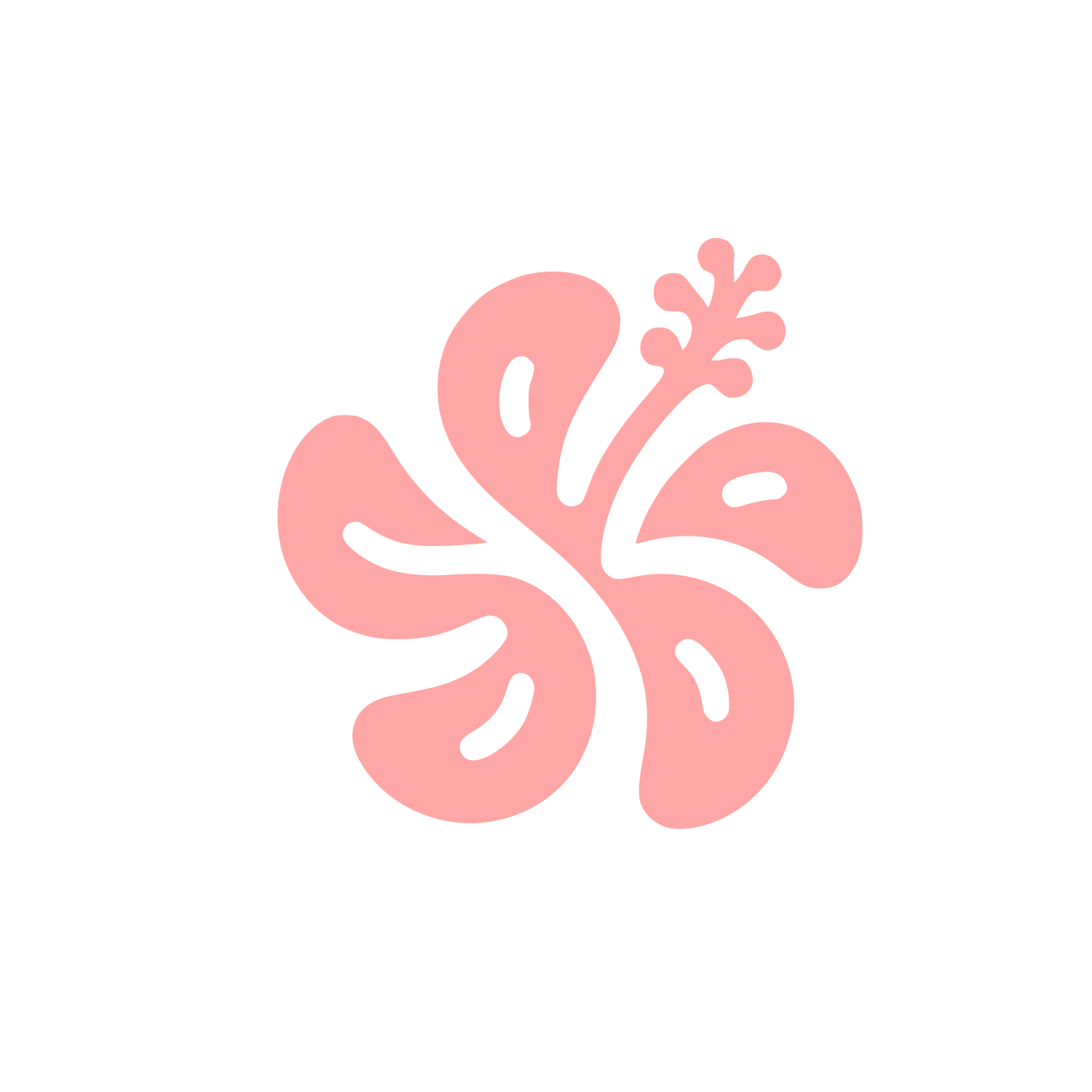 Hibiscus Flower Logo #ffa6a6