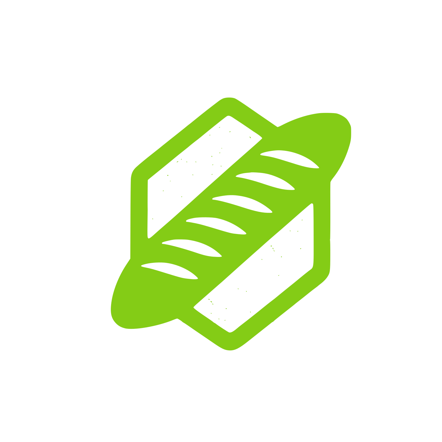 Baguette Bread Loaf Logo #84CC16