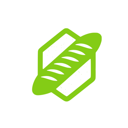 Baguette Bread Loaf Logo #84CC16