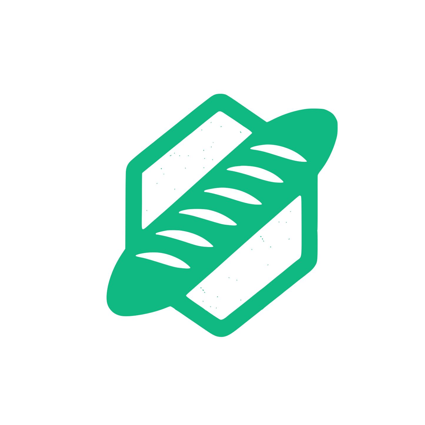 Baguette Bread Loaf Logo #10B981
