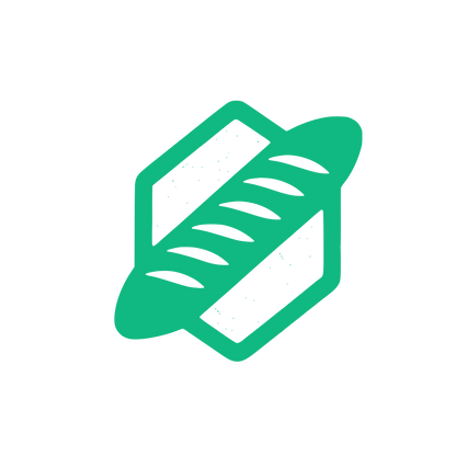 Baguette Bread Loaf Logo #10B981