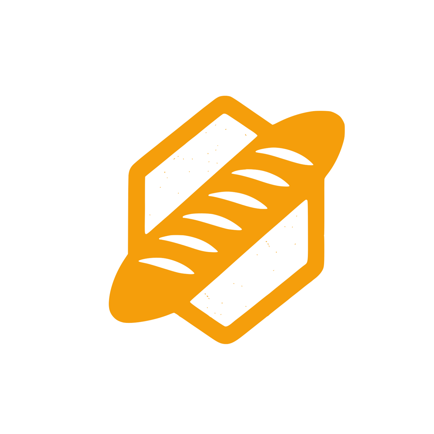 Baguette Bread Loaf Logo #F59E0B