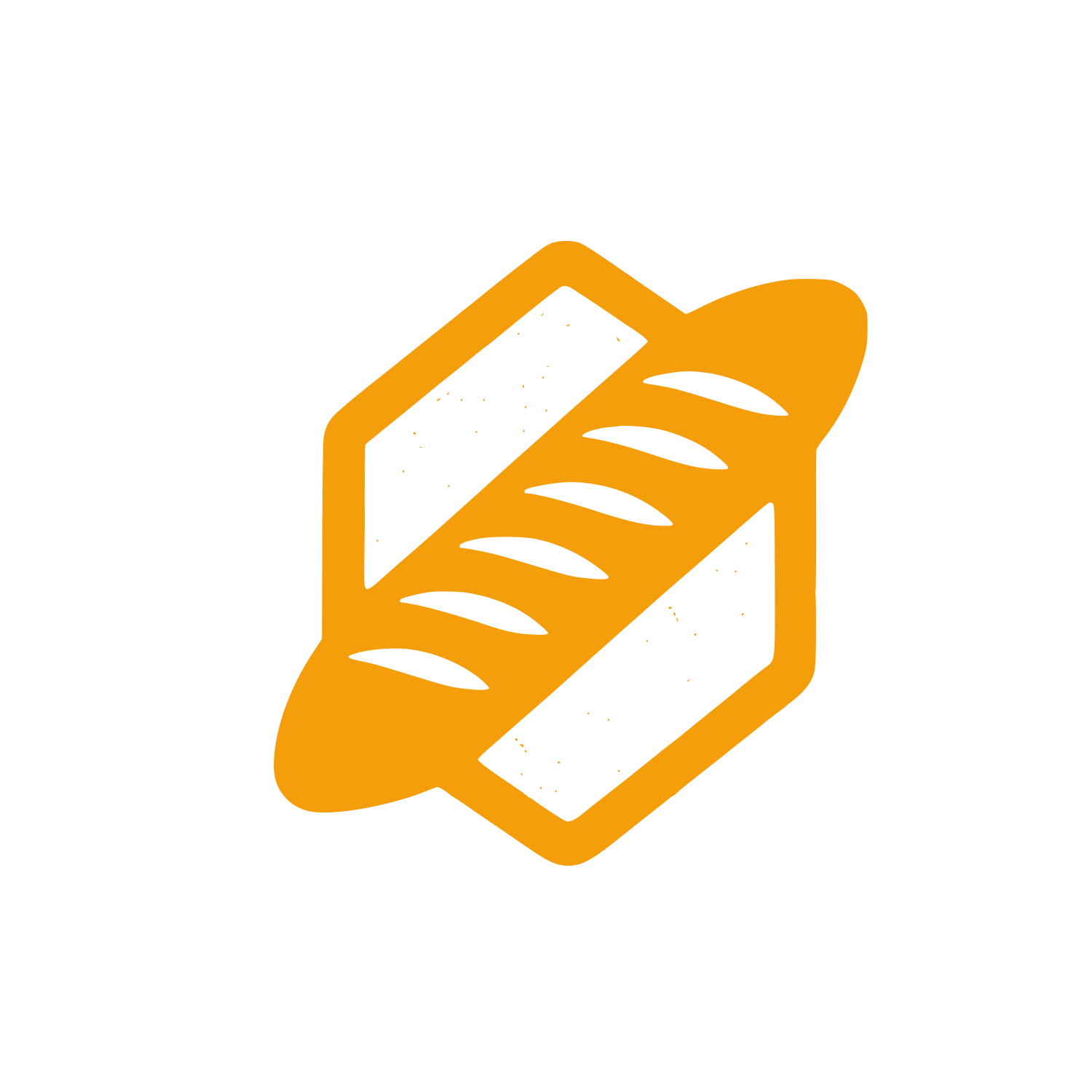 Baguette Bread Loaf Logo #F59E0B