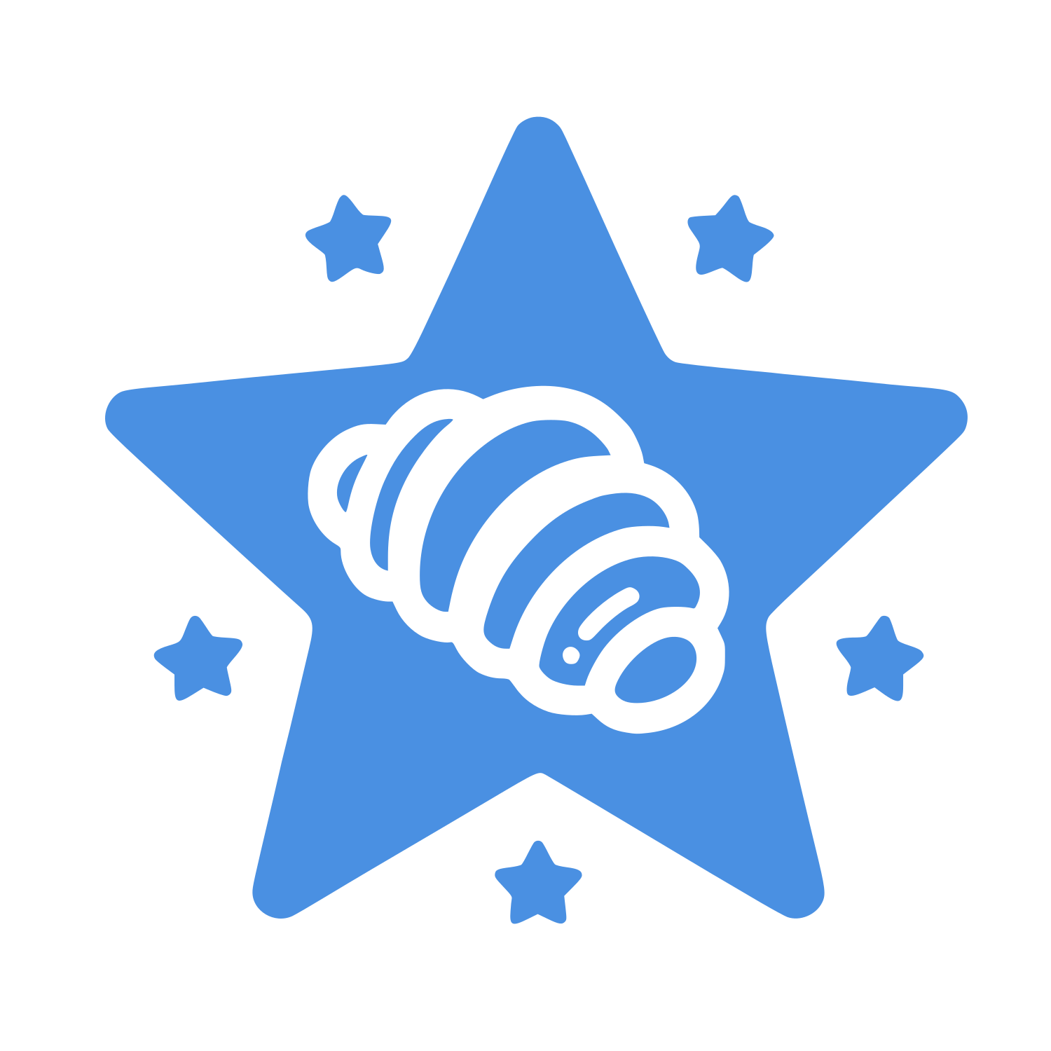 Star Croissant Logo #4A90E2