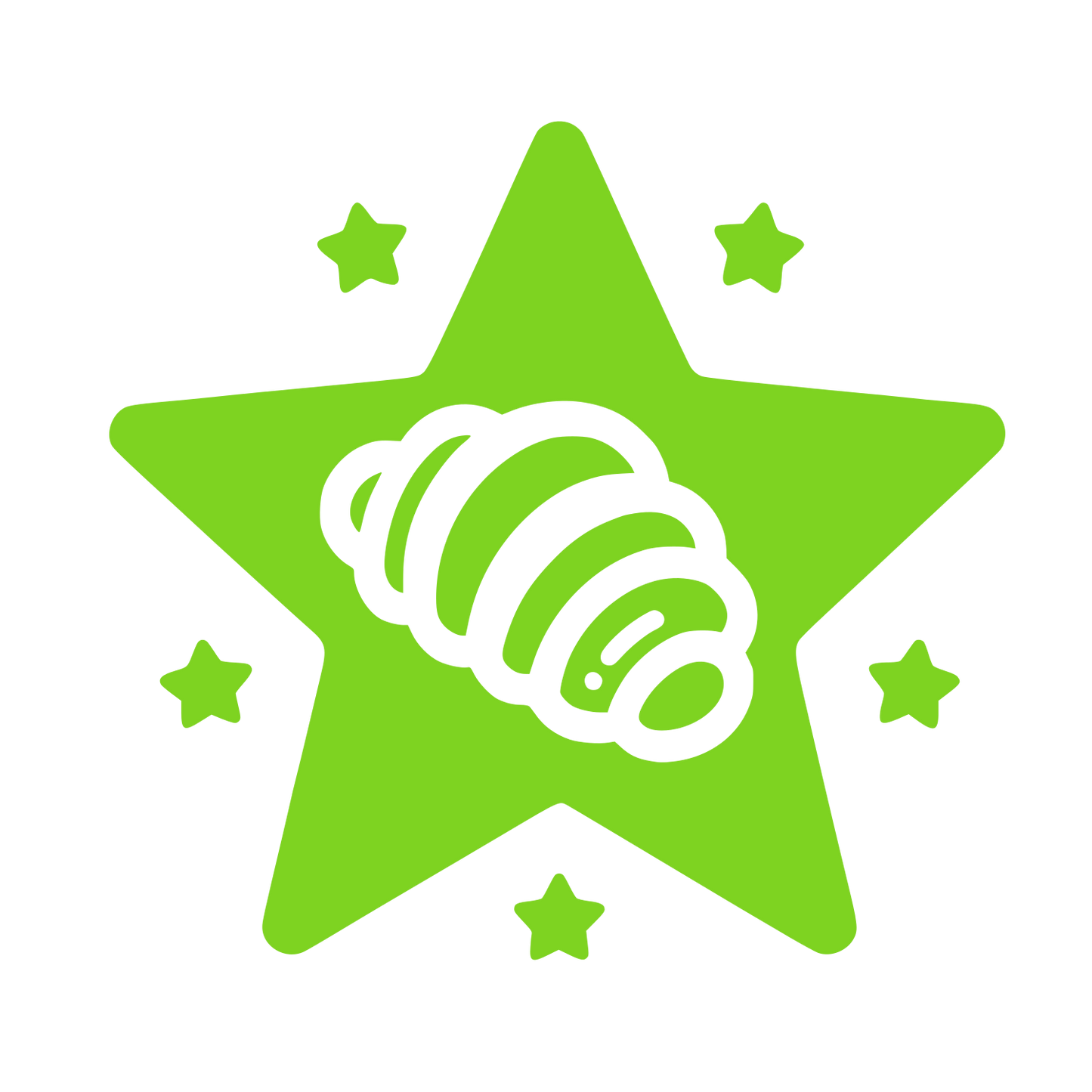 Star Croissant Logo #7ED321