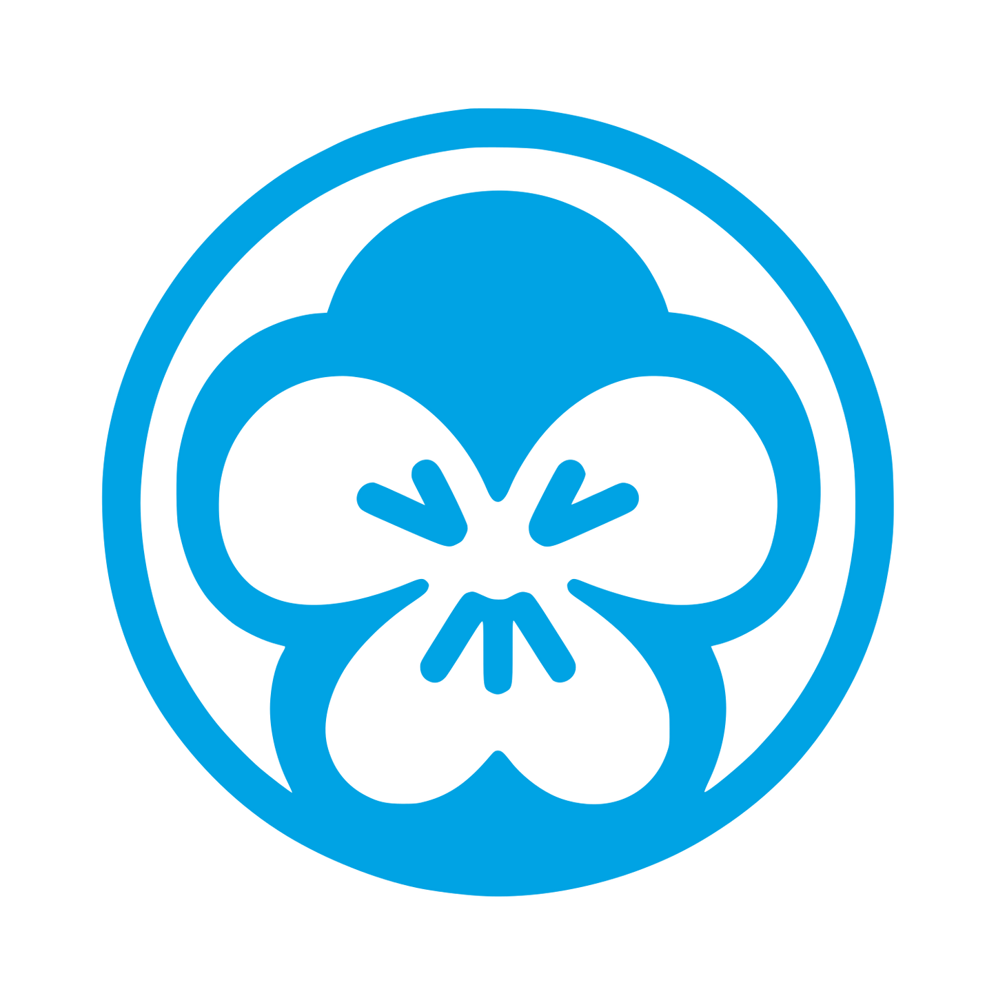 Logo of Flower Design #00a3e4