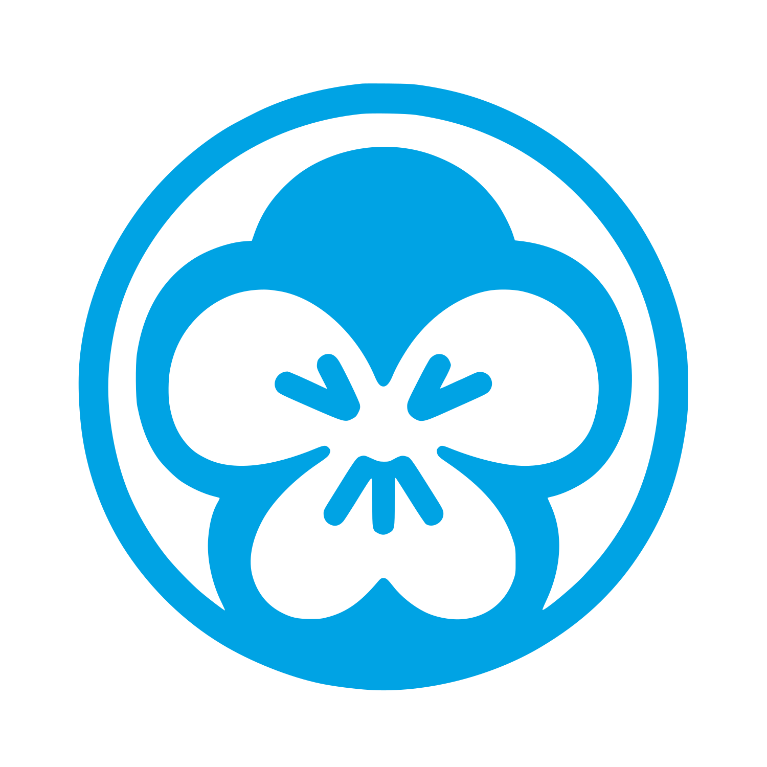 Logo of Flower Design #00a3e4